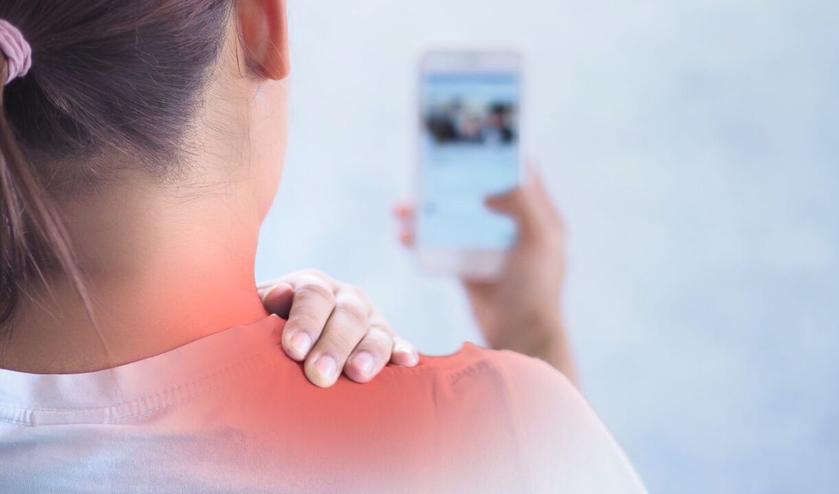 Usually, neck pain is caused by poor posture, such as when a person uses a smartphone for a long time. 