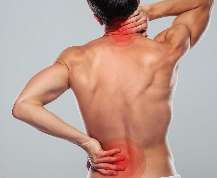 A man with spinal osteoarthritis