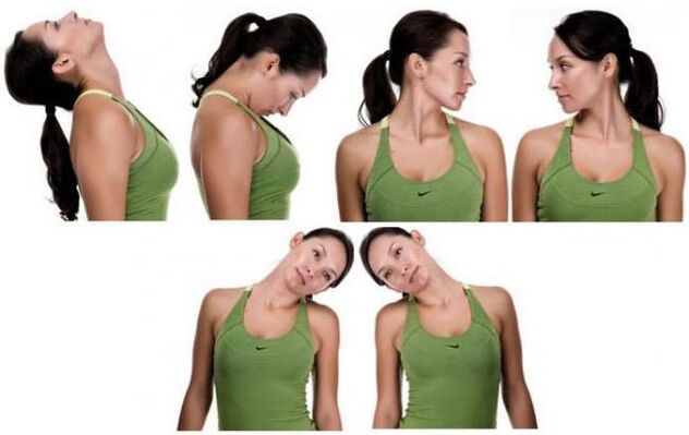 Examples of exercise therapy exercises for cervical spondylosis